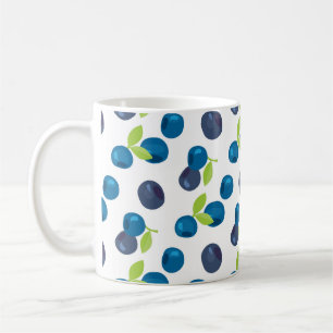 Caneca De Café Ilustração de Morango de Berries Vintage