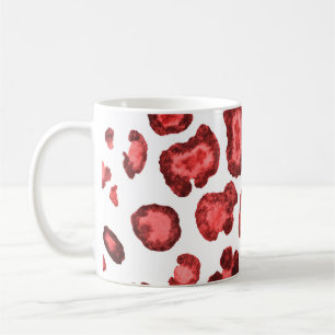 Caneca De Café Ilustração de padrão de aquarela com pele-leopardo