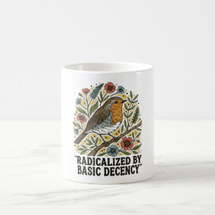 Caneca De Café Ilustração de Pássaro de Arte Folclórica para Just