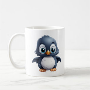 Caneca De Café Ilustração de pinguim de desenho animado