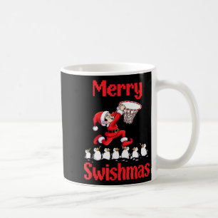 Caneca De Café Ilustração de Pinguins de Basquete do Papai Noel E