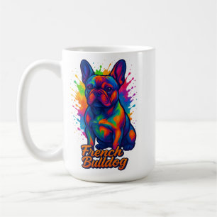 Caneca De Café Ilustração de Pop de Arte de Bulldog Francês Vibra
