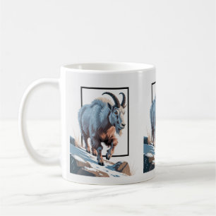 Caneca De Café Ilustração de Quadro 3D para Caprinos Maiestosos d