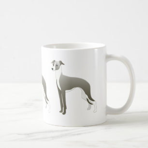 Caneca De Café Ilustração de Raça de Cachorro Italiano Silhouett