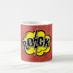 Caneca De Café Ilustração de rock estilo cômico