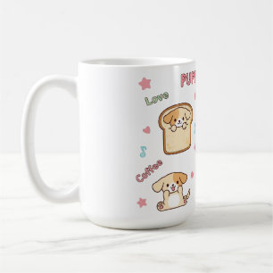 Caneca De Café Ilustração de Sonho de Cãozinho Cachorro de Cart