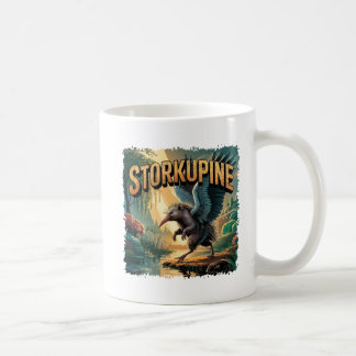 Caneca De Café Ilustração de Storkupine – Stork Porcupine Engraça