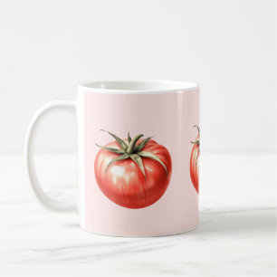 Caneca De Café Ilustração de tomate em aquarela