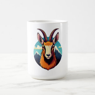 Caneca De Café Ilustração de uma cabeça de camurça