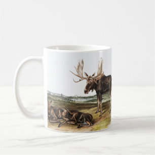 Caneca De Café Ilustração de veado de alces servo