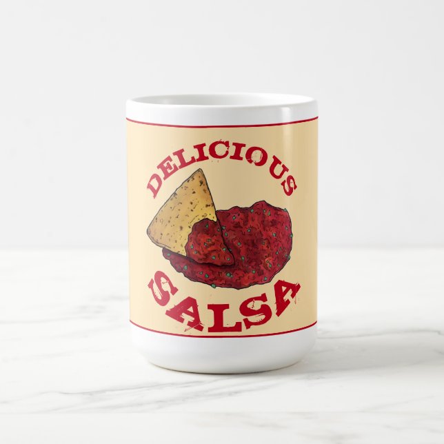 Caneca De Café Ilustração Deliciosa de Chips Salsa Tortilla (Centro)