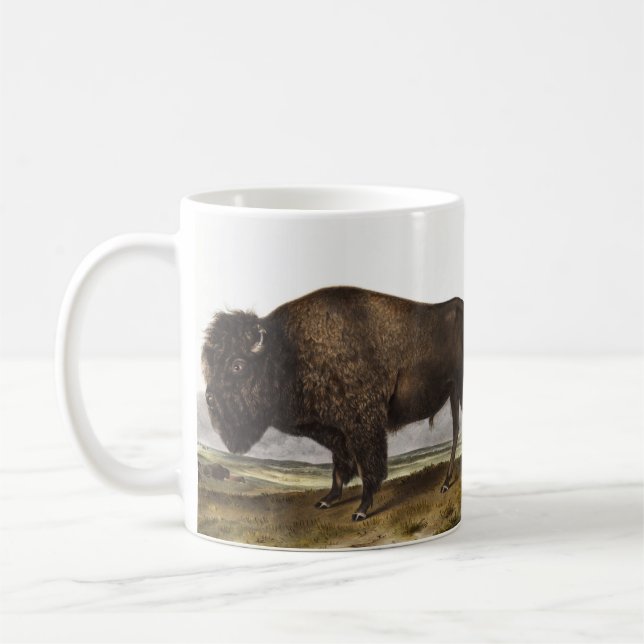 Caneca De Café Ilustração do American Bison (Bos Americanus) (Esquerda)
