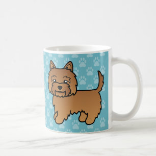 Caneca De Café Ilustração do Cão de Cartoon de Terrier Red Cairn