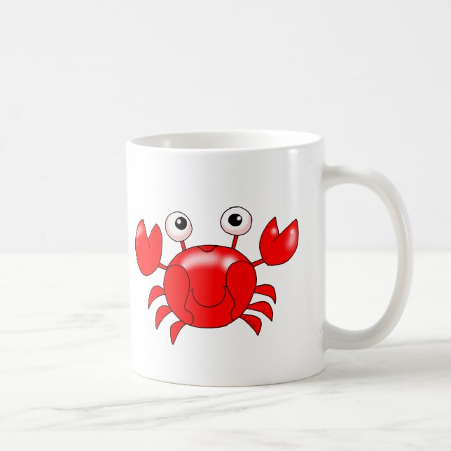 Caneca De Café Ilustração do Cartoon Vermelho (Direita)