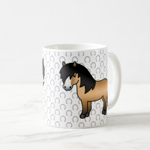 Caneca De Café Ilustração do desenho animado de Pônea Shetland