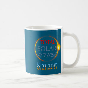 Caneca De Café Ilustração do Eclipse Solar Total de 2017