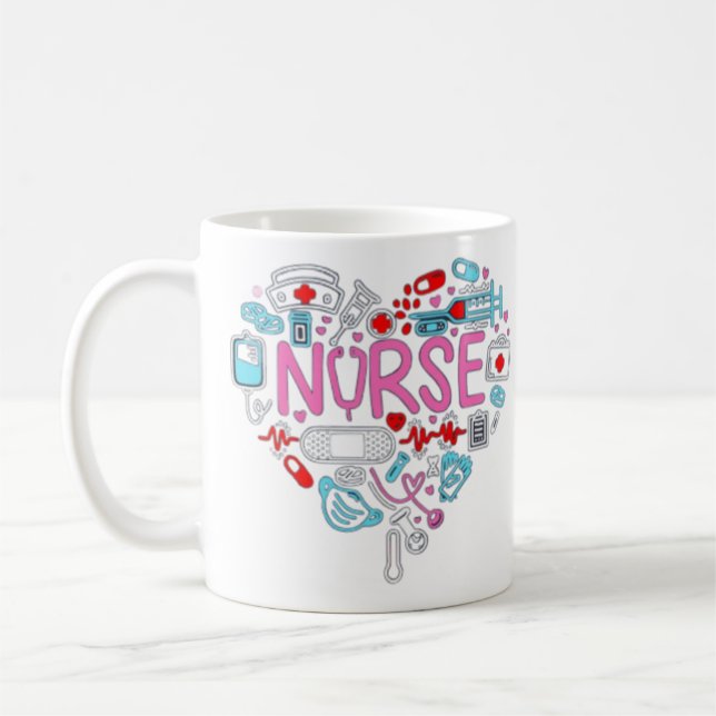 Caneca De Café Ilustração do Enfermeiro (Esquerda)