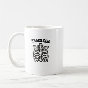 Caneca De Café Ilustração do Esqueleto da Caixa Torácica em Radio