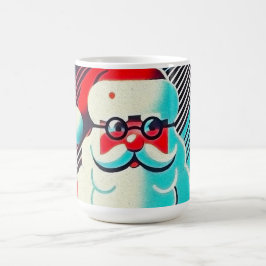 Caneca De Café Ilustração do Papai Noel Encantador
