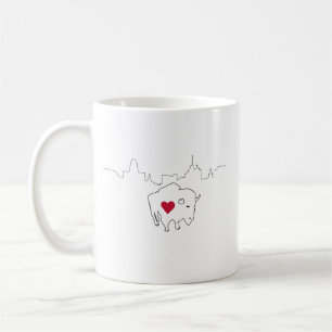 Caneca De Café Ilustração do Skyline de Buffalo Coffee Mug