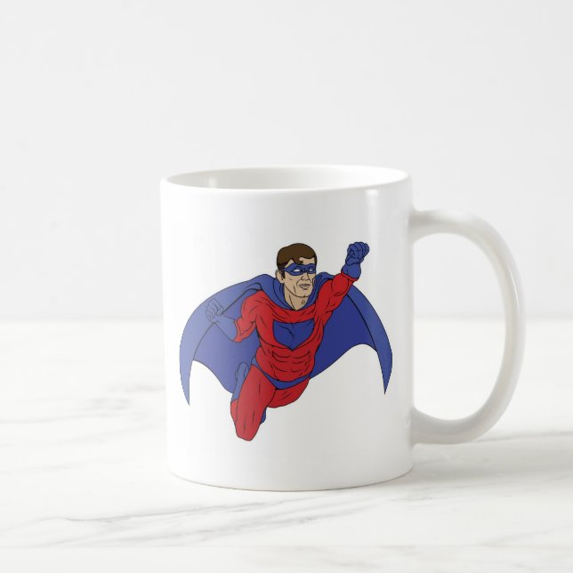 Caneca De Café Ilustração do super-herói (Direita)