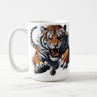Caneca De Café Ilustração do Tigre Arrastado Estilizado