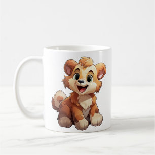 Caneca De Café Ilustração do urso de desenho animado