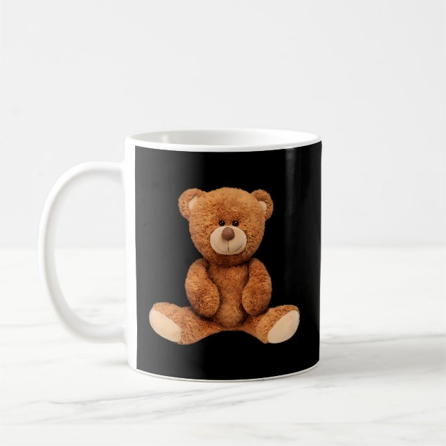 Caneca De Café Ilustração do Urso Real Teddy (Esquerda)