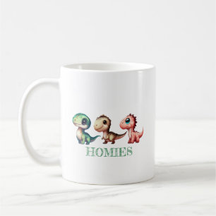 Caneca De Café Ilustração dos Dinossauros Bebês