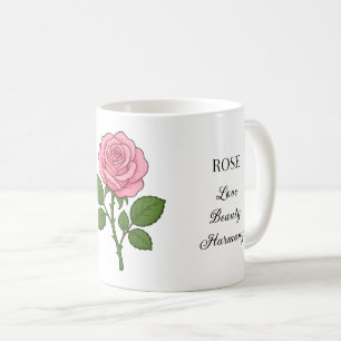 Caneca De Café Ilustração e Usos da Rosa