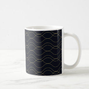 Caneca De Café Ilustração elegante, simples, legal, de onda de te