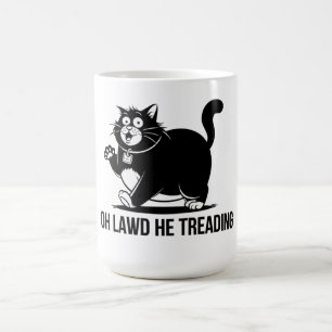 Caneca De Café Ilustração Encantadora de Gato Preto