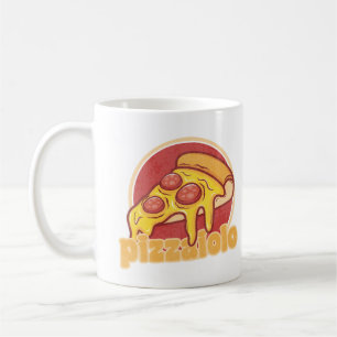 Caneca De Café ilustração engraçada da pizza piedosa de pizzaiolo
