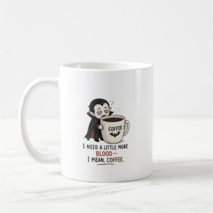 Caneca De Café Ilustração engraçada de café de vampiro de Hallowe