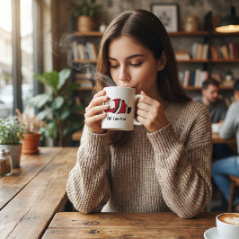 Caneca De Café   Ilustração engraçada do Papai Noel no Natal em d