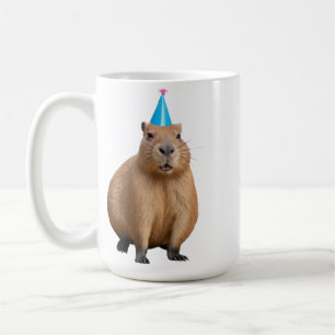Caneca De Café Ilustração Estética de Capivara Kawaii Fofa