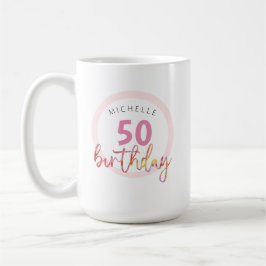 Caneca De Café Ilustração Exótica Floral Cor-de-Rosa de Verão em 