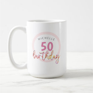Caneca De Café Ilustração Exótica Floral Cor-de-Rosa de Verão em 