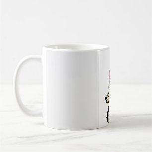 Caneca De Café Ilustração Floral Deer art-Nature e Wildlife