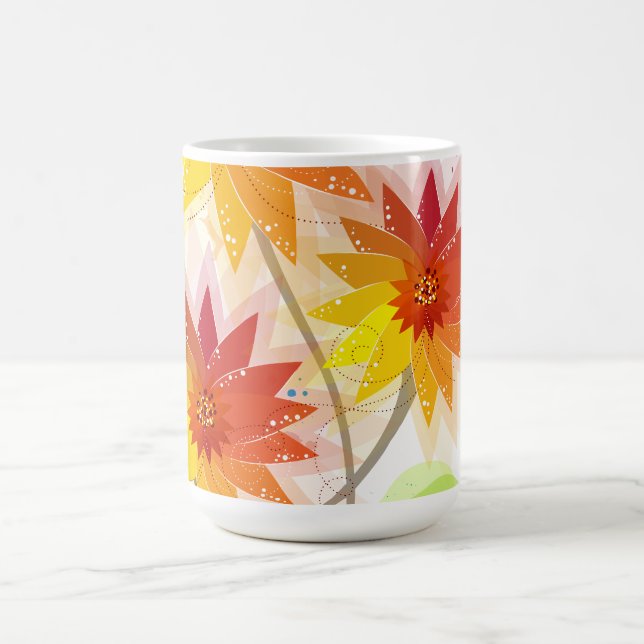 Caneca De Café Ilustração Floral Moderna (Centro)
