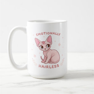 Caneca De Café Ilustração Fofa de Gato Sphynx do Zodíaco de Cânce