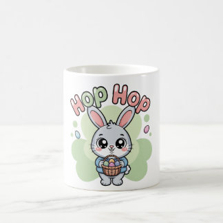 Caneca De Café Ilustração Fofo Kawaii Hop Hop Bunny