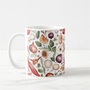 Caneca De Café Ilustração Invisível de Uma Variedade de frutas