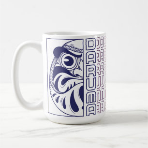 Caneca De Café Ilustração Japonesa de Boneco Daruma