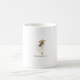 Caneca De Café Ilustração Minimalista de Menina Boho Continue Pro