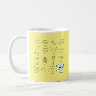 Caneca De Café Ilustração Moderna do 20 de Casamento Feliz