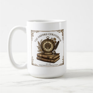 Caneca De Café Ilustração Personalizada de Dark Academia Vintage