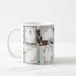 Caneca De Café Ilustração Personalizada de Noiva e Noivo