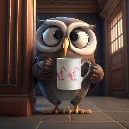 Caneca De Café Ilustração Rosa Glitter Saxofone