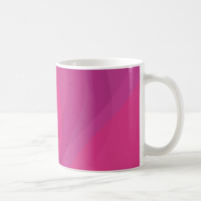 Caneca De Café Ilustração rosa, moderna, legal, moderna, de onda  (Direita)